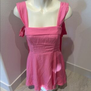 Elegant Pink Sleeveless Short Dress Sz S